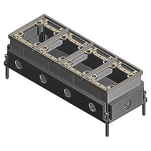 fully adjustable rectangular metal floor box|Steel City 644 :: 4 Gang Adjustable Floor Box .